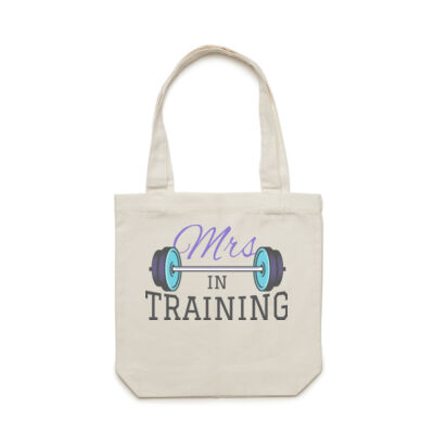 Mrs In Training - Women's Tee - Carrie Tote Bag  Thumbnail