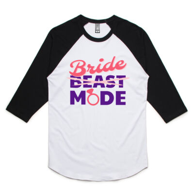 Bride Beast Mode  - Unisex Raglan Tee Thumbnail