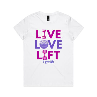 Live Love Lift - Womens Maple Tee Thumbnail