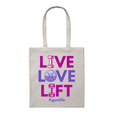 Live Love Lift - Heavy Duty Canvas Tote Bag Thumbnail