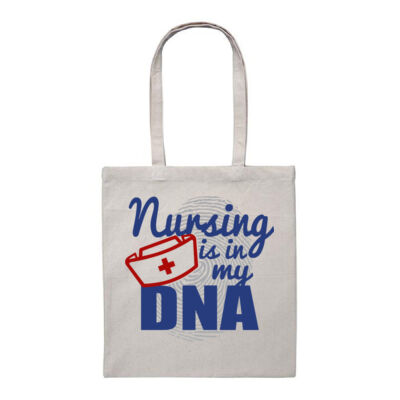 Nursing Is In My DNA - Heavy Duty Canvas Tote Bag Thumbnail