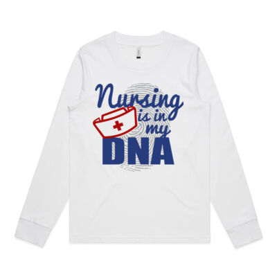 Nursing Is In My DNA - Womens Dice Longsleeve Tee Thumbnail