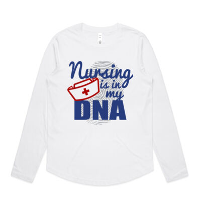 Nursing Is In My DNA - Womens Curve Longsleeve Tee Thumbnail
