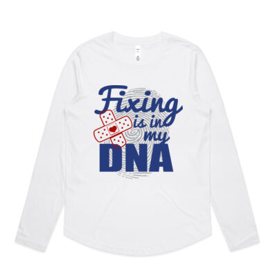 Fixing Is In My DNA - Womens Curve Longsleeve Tee Thumbnail