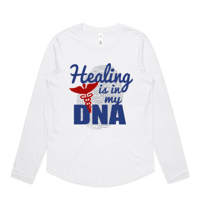 Healing Is In My DNA - Womens Curve Longsleeve Tee Thumbnail