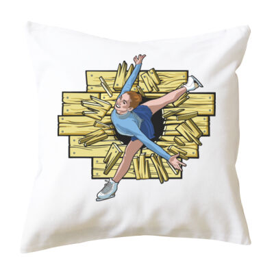 Breakout Ice Skate Woman - Cushion cover Thumbnail