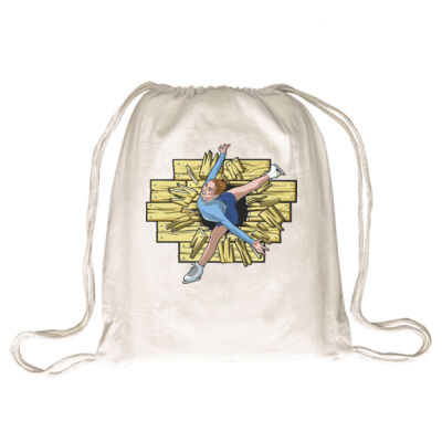 Breakout Ice Skate Woman - Drawstring Backpack Thumbnail