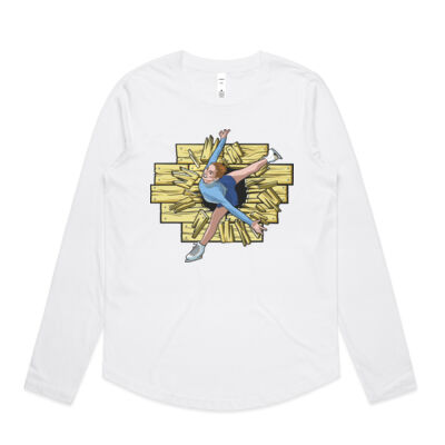 Breakout Ice Skate Woman - Womens Curve Longsleeve Tee Thumbnail