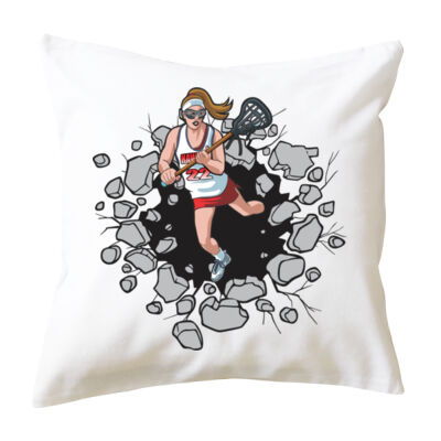 Breakout Lacrosse Woman - Cushion cover Thumbnail