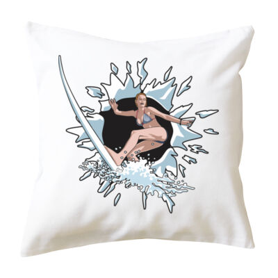 Breakout Surfing Woman - Cushion cover Thumbnail