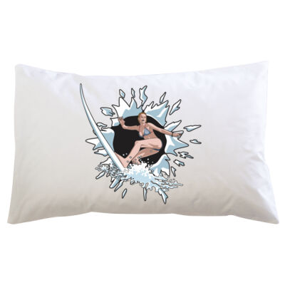 Breakout Surfing Woman - Pillowcase  Thumbnail