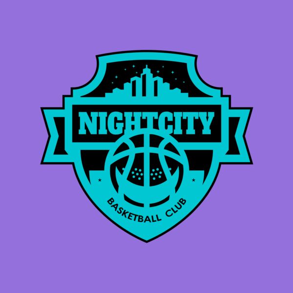 Night city Basketball club logo template Thumbnail