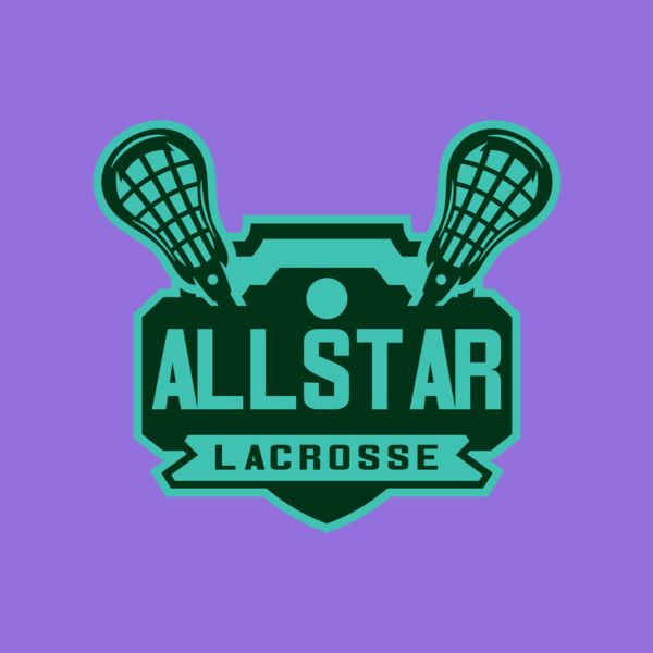 All stars Lacrosse Logo Template Thumbnail