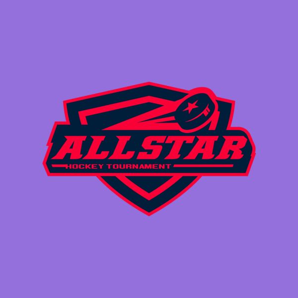 All Star Hockey Tournament logo template Thumbnail