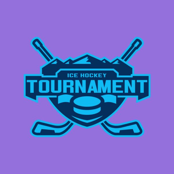 Tournament Ice Hockey logo template Thumbnail