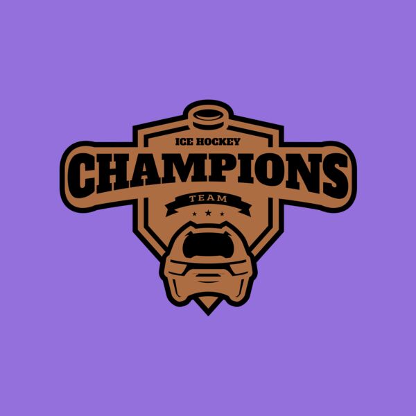 Champions Team Ice Hockey logo template Thumbnail