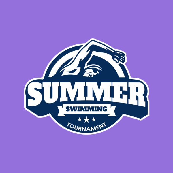 Summer Swimming Tournament logo template Thumbnail