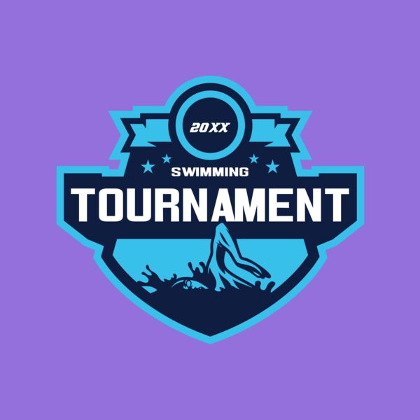 Swimming Tournament logo template Thumbnail