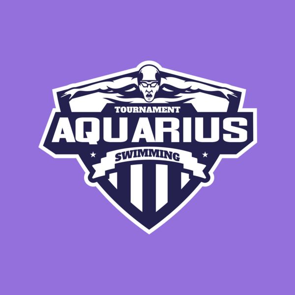 Aquarius Swimming Tournament logo template Thumbnail